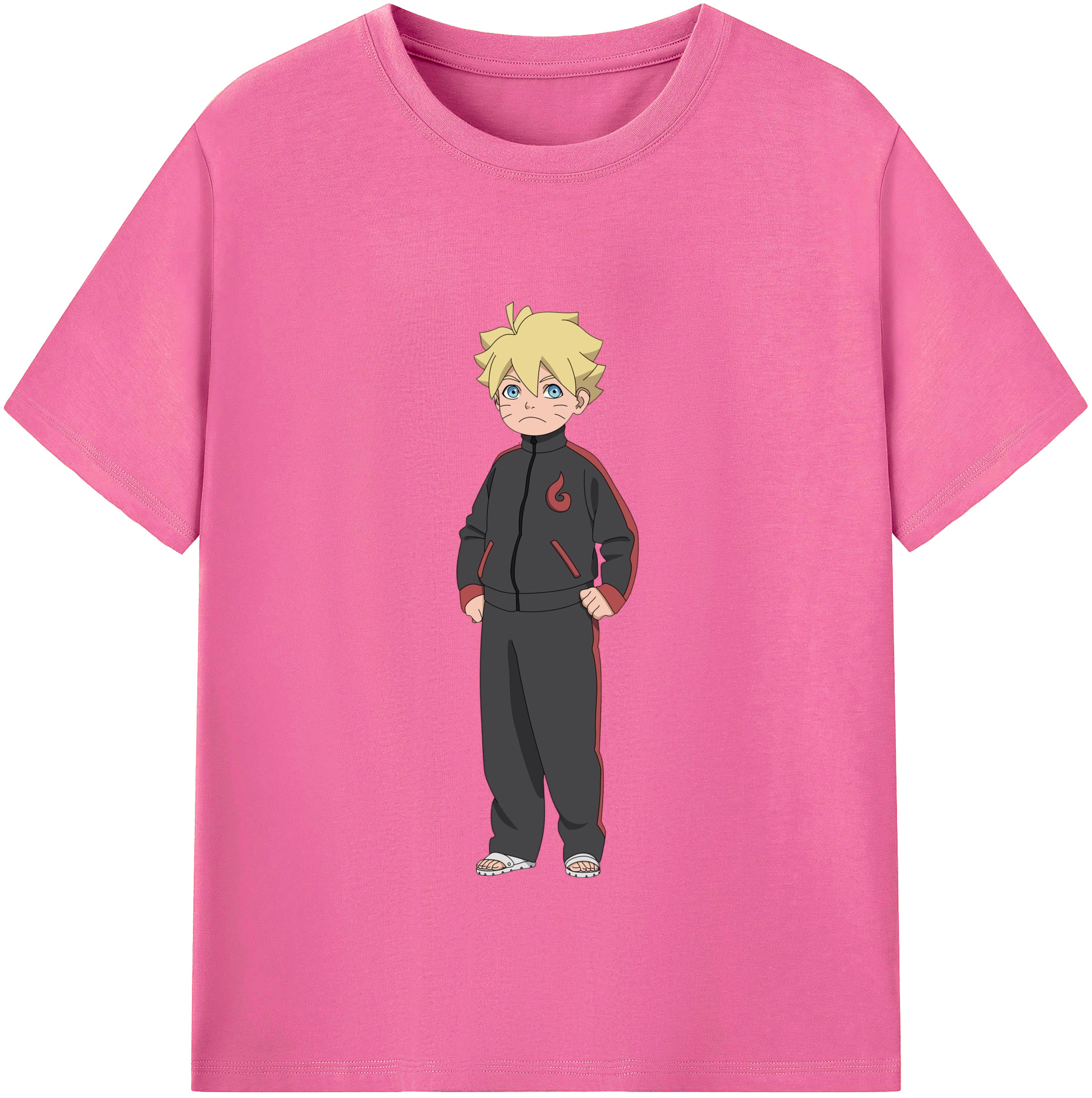 （画像用） NARUTO -ナルト- うずまき ボルト Uzumaki Boruto レディースカジュアルプリントTシャツ（綿100％）